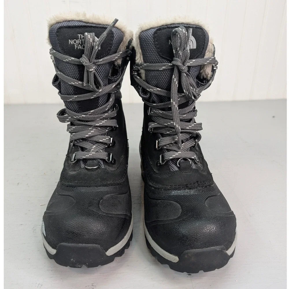 The North Face Women's Chilkat 400 Snow Boots Black Size 5 Waterproof Lace Up‎